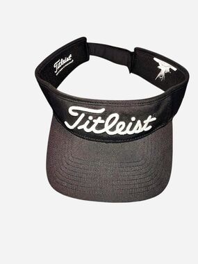 Titleist Black Visor with White Script Logo